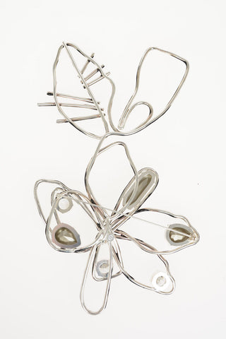 MM11 Brass and Crystal Brooch