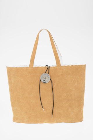 MM6 Suede Leather Shopping Bag
