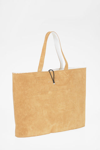MM6 Suede Leather Shopping Bag