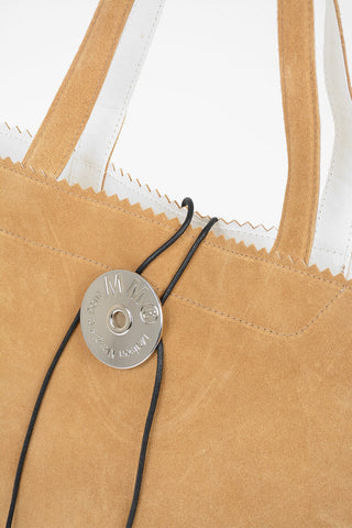 MM6 Suede Leather Shopping Bag
