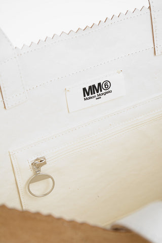 MM6 Suede Leather Shopping Bag