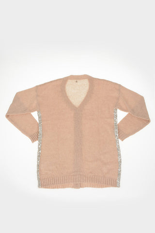 cardigan with Sequined Side Bands
