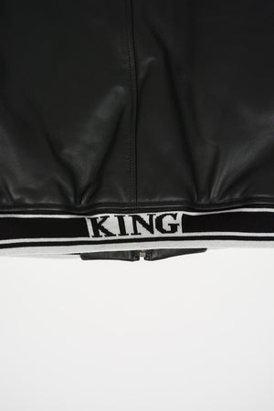 leather applications hooded outerwear