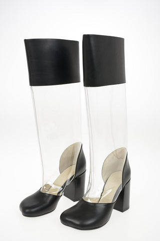 MM6 9cm Leather and PVC Boots