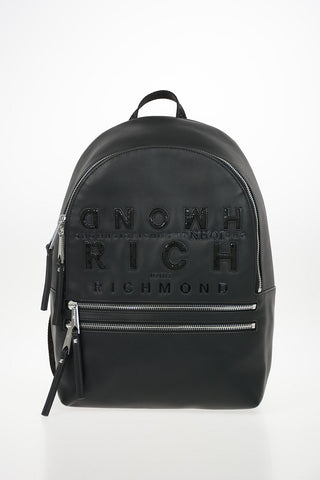 Faux Leather Embroidered OCUZO Backpack