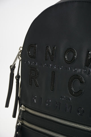 Faux Leather Embroidered OCUZO Backpack