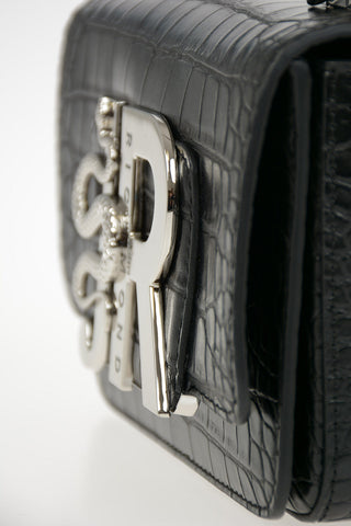 Faux Leather Crocodile Printed CAMIRAN Mini Bag
