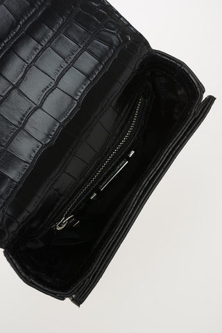 Faux Leather Crocodile Printed CAMIRAN Mini Bag