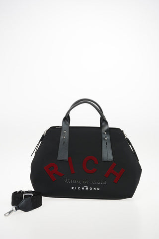 Faux Leather Embroidered CROAG Trunk Bag