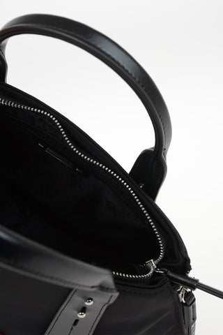 Faux Leather Embroidered CROAG Trunk Bag