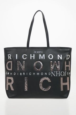 Borsa Shopping GEBERGA in Ecopelle con Ricamo Logo