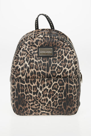 Faux Leather Leopard Printed GRETA Backpack