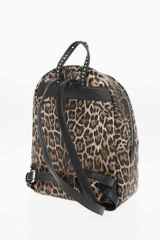 Faux Leather Leopard Printed GRETA Backpack
