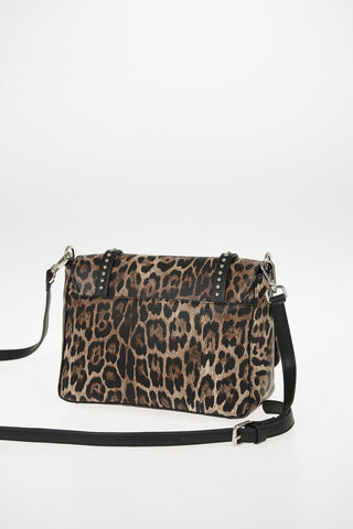 Faux Leather Leopard Printed SMALL FLAP GRETA Bag