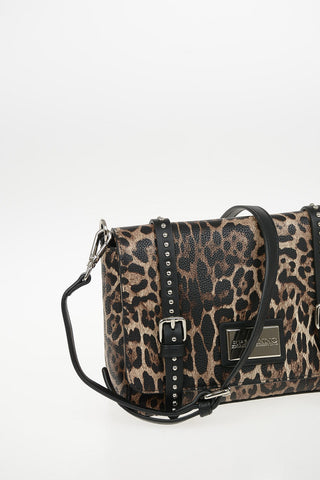 Faux Leather Leopard Printed SMALL FLAP GRETA Bag