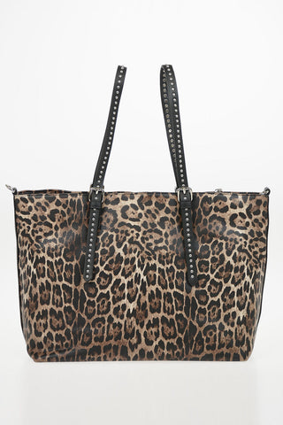 ERMANNO Faux Leather Leopard Printed GRETA Bag