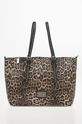 ERMANNO Faux Leather Leopard Printed GRETA Bag