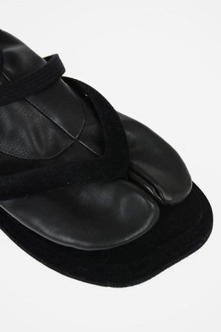 MM6 Fabric and Leather Sandal