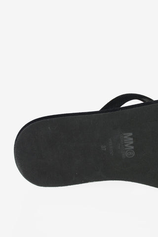 MM6 Fabric and Leather Sandal