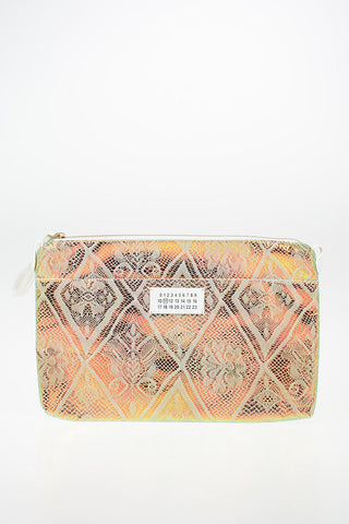 MM11 Leather macrame Lace Clutch