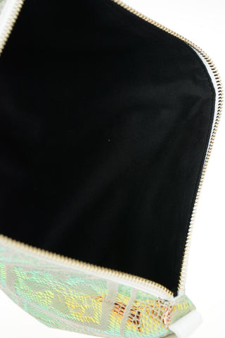 MM11 Leather macrame Lace Clutch