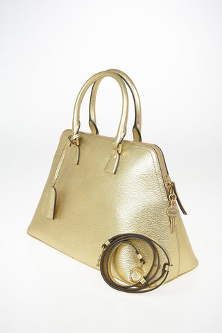 MM11 Borsa a Mano in Pelle Lamè