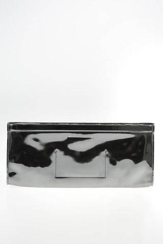 MM6 Metallic Faux Leather Clutch