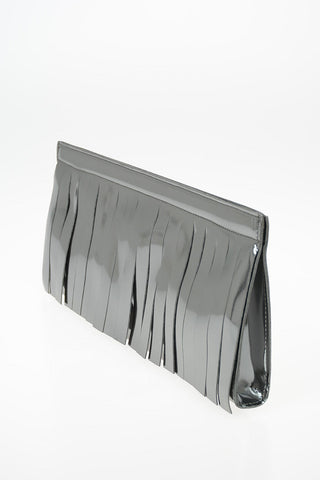 MM6 Metallic Faux Leather Clutch