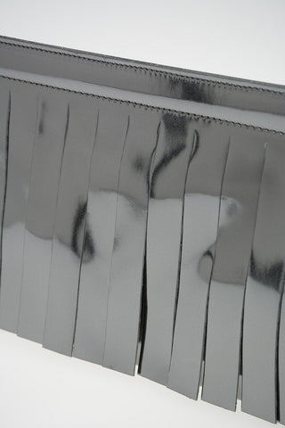 MM6 Metallic Faux Leather Clutch