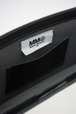 MM6 Metallic Faux Leather Clutch