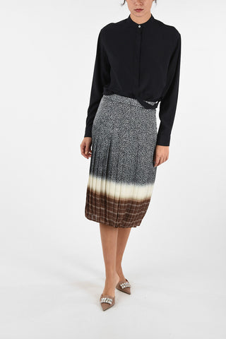 Printed Pleated Skirt