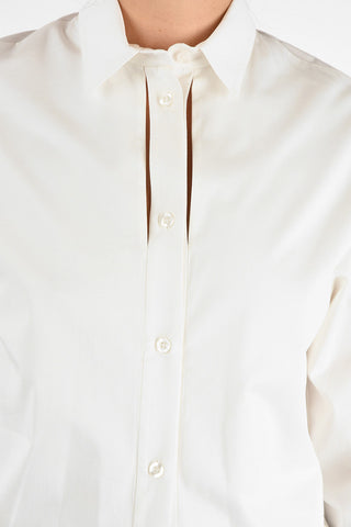 Camicia Destrutturata con Collo Francese
