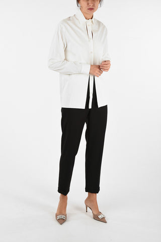 Camicia Destrutturata con Collo Francese