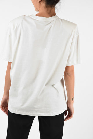 T-shirt Oversize Con Applicazioni Gioiello