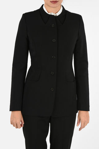 Center Vent Collarless Blazer