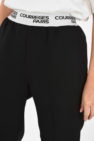 Virgin Wool DROIT Joggers with Monogram Elastic Waist Band