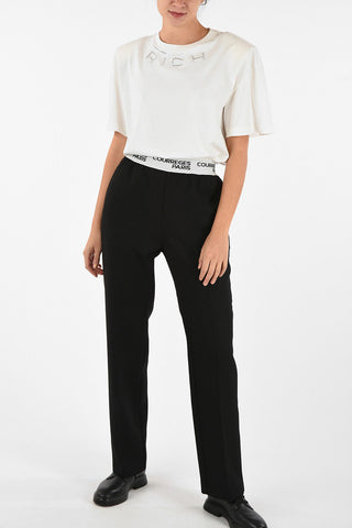 Virgin Wool DROIT Joggers with Monogram Elastic Waist Band