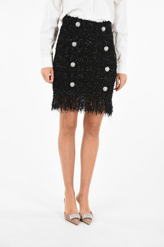 Fringed Miniskirt With Lurex Details