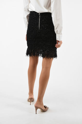 Fringed Miniskirt With Lurex Details