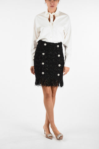 Fringed Miniskirt With Lurex Details