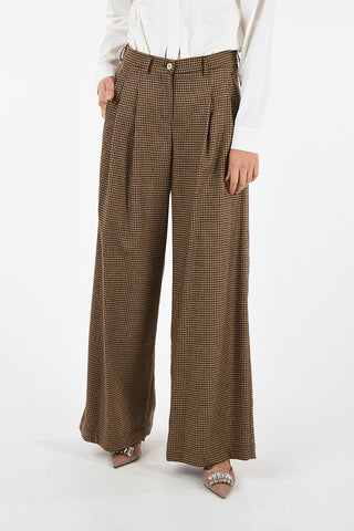 Pantaloni Flare Fantasia Pied-de-poulé