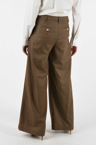 Pantaloni Flare Fantasia Pied-de-poulé