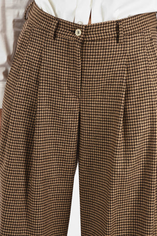 Pantaloni Flare Fantasia Pied-de-poulé