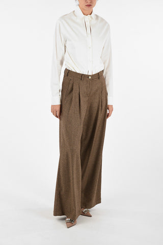 Pantaloni Flare Fantasia Pied-de-poulé