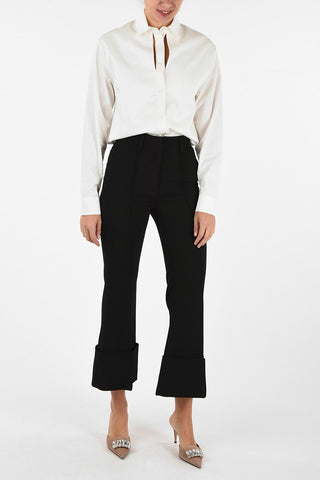 Single Pleat Flared Pants
