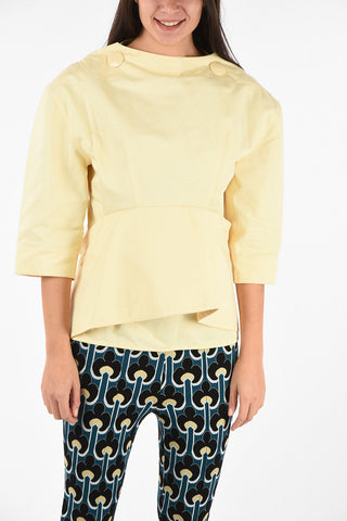 Flax Blend Top with 3/4 Sleeve