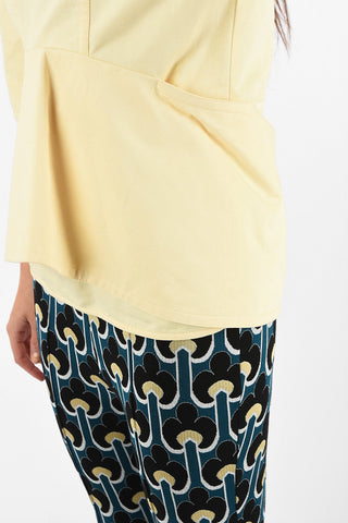 Flax Blend Top with 3/4 Sleeve