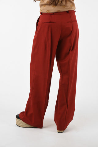 Virgin Wool Wide Leg Pant