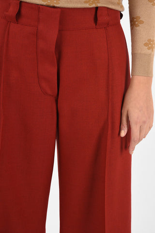 Virgin Wool Wide Leg Pant