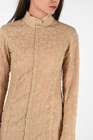 Split -back hem Turtleneck Tunic Dress